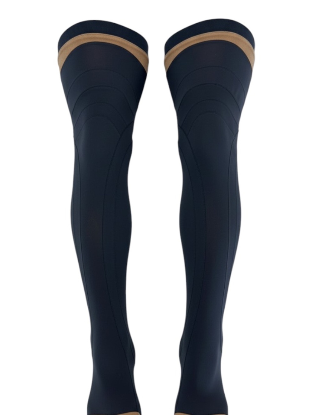 DELPHINE MURAT VINTAGE 2009 - HIGH BIKER SOCKS - LYCRA - DARK GREY